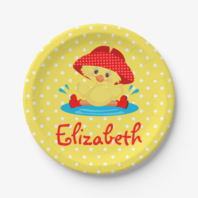 Assiettes En Carton Canard branché (Devant)