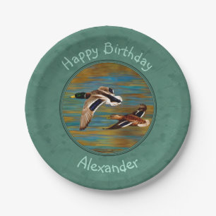 Assiettes En Carton Canards volants Sea Mist Green