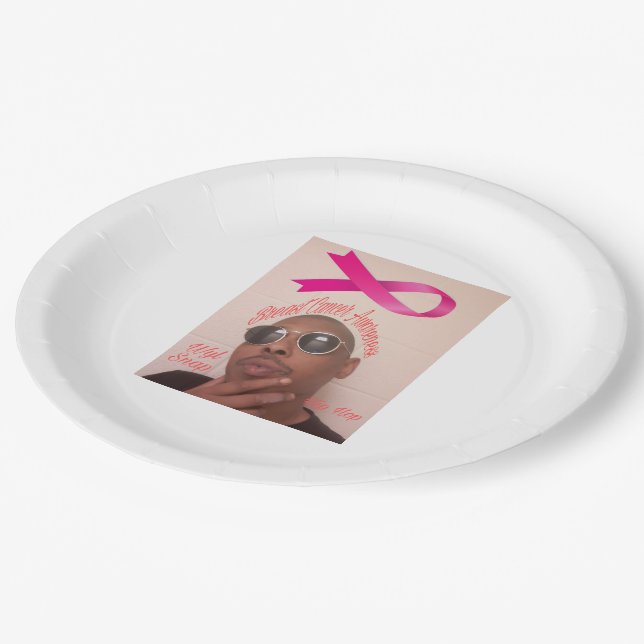 Assiettes En Carton Cancer du sein (Angle)