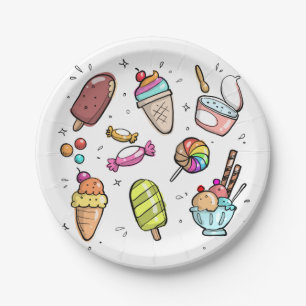 Assiettes En Carton Candy and ice Cream