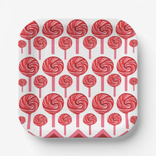 Assiettes En Carton Candy Lollipop Sweet Candy Lollipop Party
