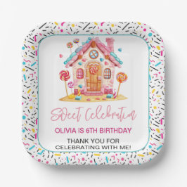 Assiettes En Carton Candyland Sweet Celebration Anniversaire de enfant