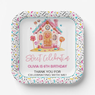 Assiettes En Carton Candyland Sweet Celebration Anniversaire de enfant