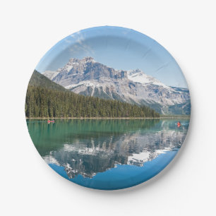 Assiettes En Carton Canot sur le célèbre lac Emerald - Yoho NP, Canada