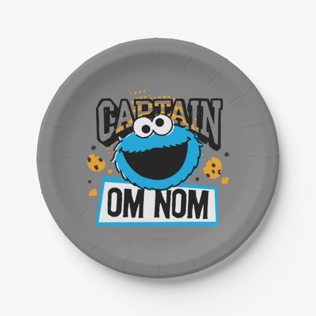 Assiettes En Carton Capitaine Cookie Monster (Devant)