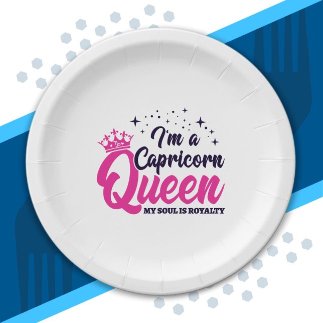 Assiettes En Carton Capricorne Anniversaire Queen Zodiac Signal Pource (Créateur téléchargé)