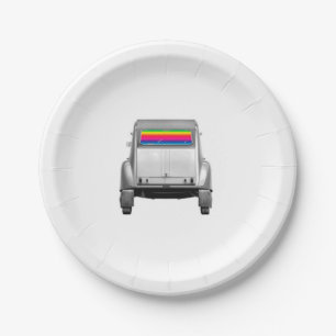 Assiettes En Carton Car + rainbow