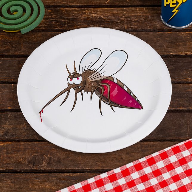 Assiettes En Carton Caricature moustique (Créateur téléchargé)