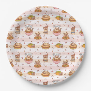 Assiettes En Carton Carlin Bon Appetit Hamburger Taco Food
