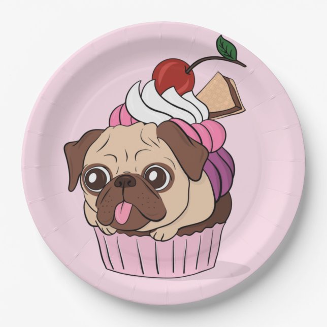 Assiettes En Carton Carlin Cupcake (Devant)