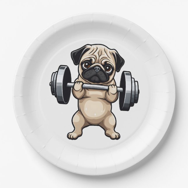 Assiettes En Carton Carlin fitness (Devant)