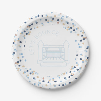 Assiettes En Carton Caroline Aquarelle Points Bounce House Papier Plaq