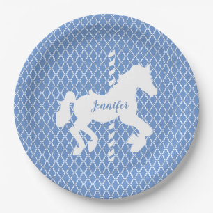 Assiettes En Carton Carousel Cheval Motif Vos Couleurs