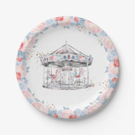 Assiettes En Carton Carousel Wonderland Rose