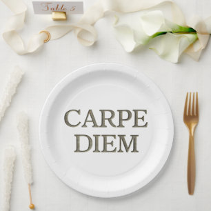 Assiettes En Carton Carpe Diem grandes plaques de papier