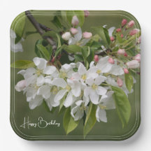 Carré à fleurs de fruits blancs