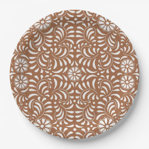 Assiettes En Carton Carreau de Talavera en terre cuite Style espagnol 