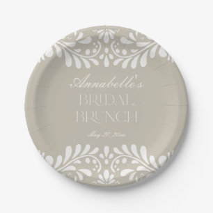 Assiettes En Carton Carrelage Talavera beige Fête espagnole Shower de
