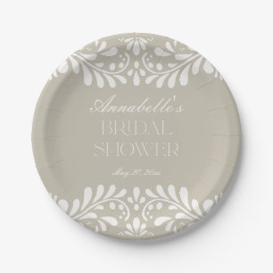 Assiettes En Carton Carrelage Talavera beige Fête espagnole Shower de