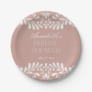 Assiettes En Carton Carrelage Talavera Rose Fête Mariage Espagnol