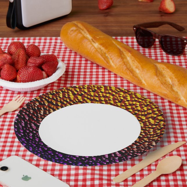 Assiettes En Carton Carrés métalliques 4 (Pique-nique)