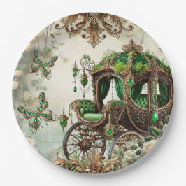 Assiettes En Carton Carrosse Décor de Conte de Fées Enchanted Moss & M