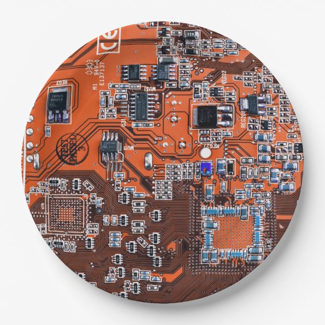 Assiettes En Carton Carte circuit imprimé circuit orange PCB (Devant)