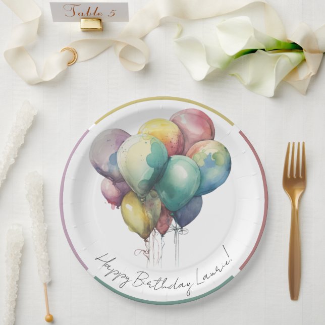 Assiettes En Carton Carte d'anniversaire personnalisable, Joyeux anniv (Mariage)