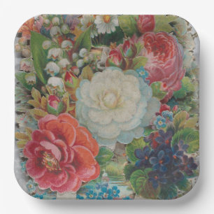 Assiettes En Carton Carte de la Saint-Valentin de l'ère victorienne, B