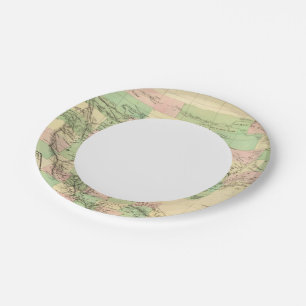 Assiettes En Carton Carte de l'Assemblée nord-américaine