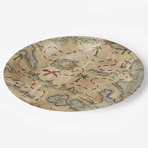Assiettes En Carton Carte des trésors