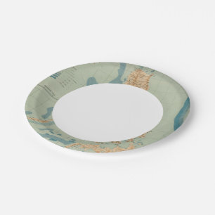 Assiettes En Carton Carte n° 4 orographique