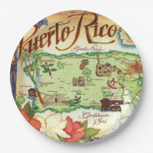 Assiettes En Carton Carte Porto Rico
