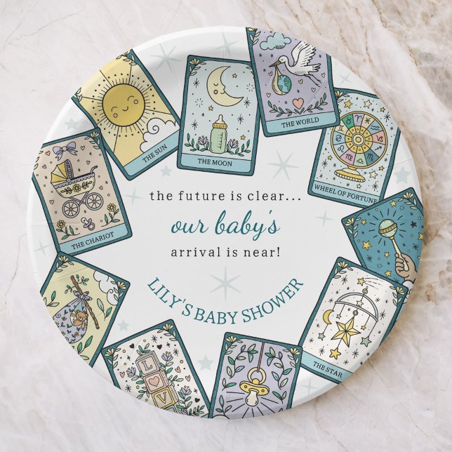 Assiettes En Carton Cartes de Baby shower neutres selon le sexe (Créateur téléchargé)