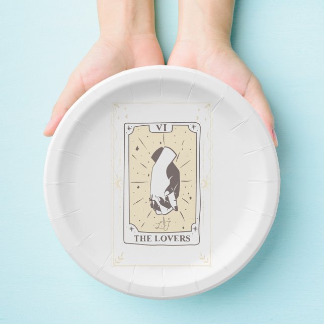 Assiettes En Carton Cartes Tarot | FÊTE DES MARIÉES | MARIAGE | Neutre (Créateur téléchargé)
