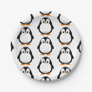 Assiettes En Carton Carton de mignonne pingouin