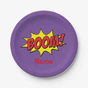 Assiettes En Carton Cartoon Boom Thunder_Cove