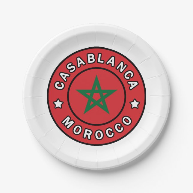 Assiettes En Carton Casablanca Maroc (Devant)