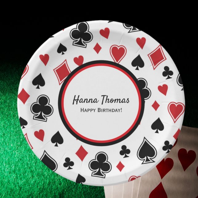 Assiettes En Carton Casino Poker Carte Thème Requin Anniversaire (Créateur téléchargé)