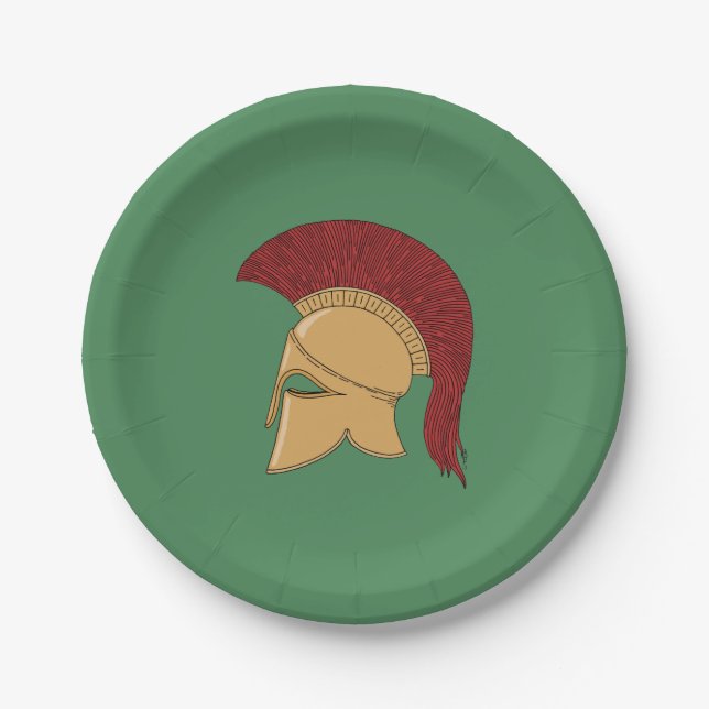 Assiettes En Carton Casque Corinthien (Devant)