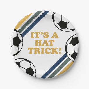 Assiettes En Carton Casquette de football rétro Trick 3e anniversaire