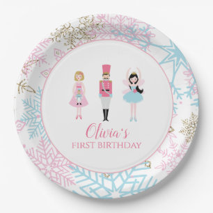 Assiettes En Carton Casse-Noisette Anniversaire Flocon de Neige Ballet