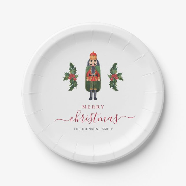 Assiettes En Carton Casse-Noisette de Fête Joyeux Noël (Devant)
