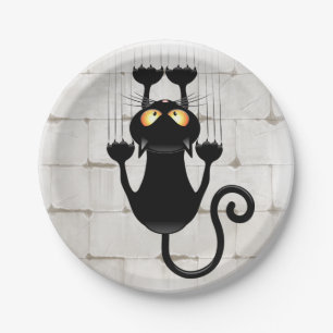 Assiettes En Carton Cat Falling down fun dessin personnage