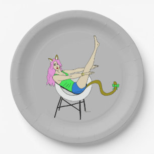 Assiettes En Carton catgirl