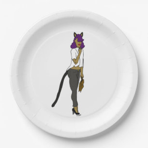 Assiettes En Carton catgirl