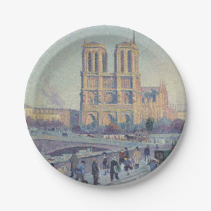 Assiettes En Carton Cathédrale Notre-Dame Paris France Peinture classi
