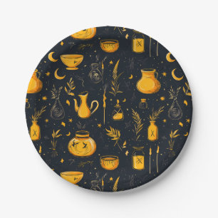 Assiettes En Carton Cauldrons Et Potions Halloween