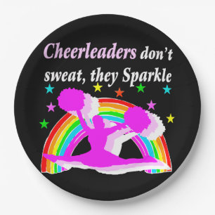 ASSIETTES EN CARTON CE DESIGN POM-POM GIRL SPARKLES