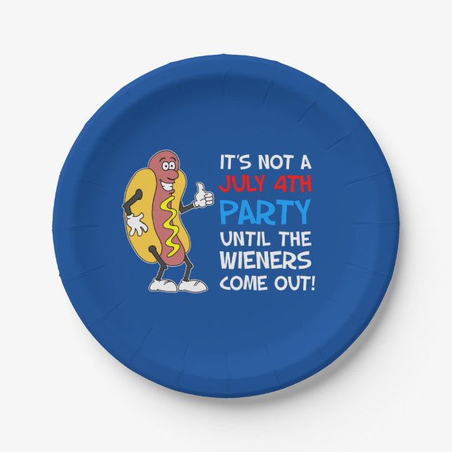 Assiettes En Carton Ce n'est pas une partie du 4 juillet jusqu'au (Devant)